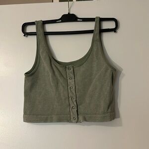 Green crop top